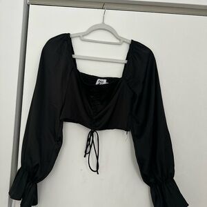 Princess Polly black satin top